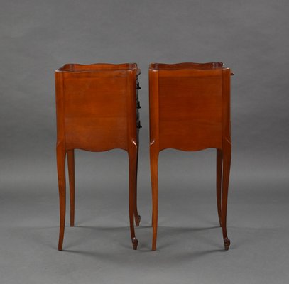 French Style Bedside Tables Set Of 2, French Style Wooden Bedside Tables