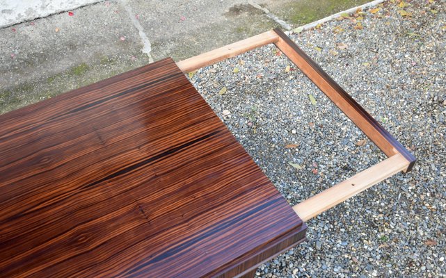 French Art Deco Style Macassar Ebony Dining Table for sale at Pamono