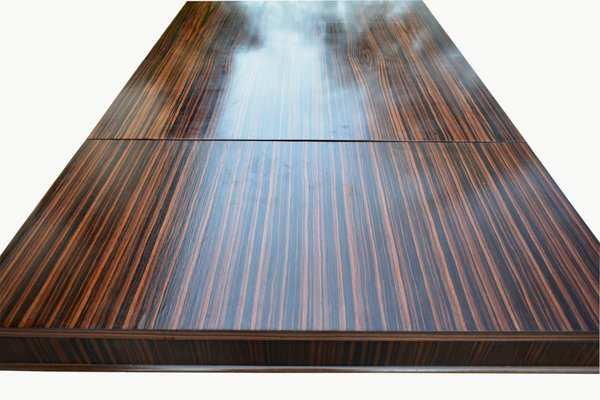 French Art Deco Style Macassar Ebony Dining Table for sale at Pamono