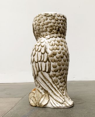 Vintage Italian Ceramic Owl Umbrella Stand for sale at Pamono