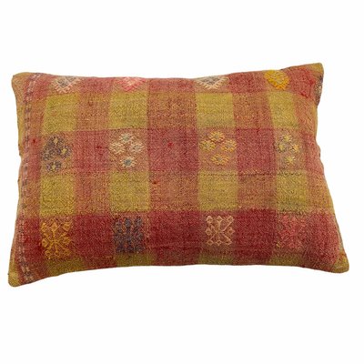 orange checked cushions