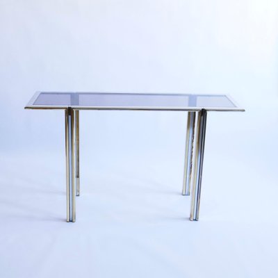 Glass Brass Chrome Console Table And Mirror Italy 1970s Set Of 2 For At Pamono Glass Brass Chrome Console Table And, Global Furniture Console Table
