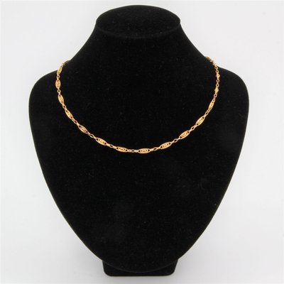 18 Karat Rose Gold Watch Chain Necklace 
