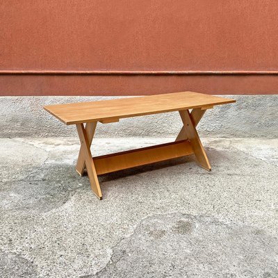 adverbio Desde lineal Mesa Bauhaus italiana de madera maciza de Gerrit Rietveld para Cassina,  años 80 en venta en Pamono