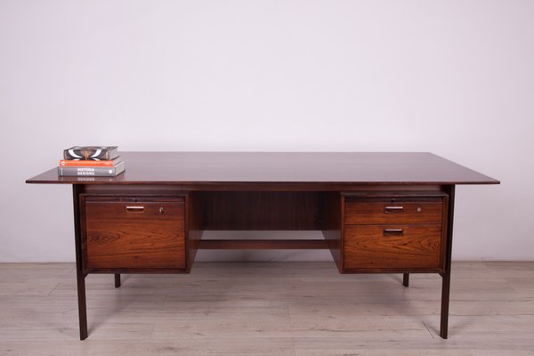 Mid Century Rosewood Freestanding Desk 1960s