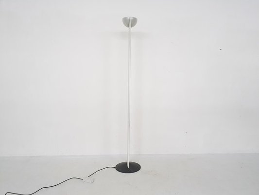 Italian Halogen Adonis Floor Lamp By, Black Exposed Bulb Floor Lamp