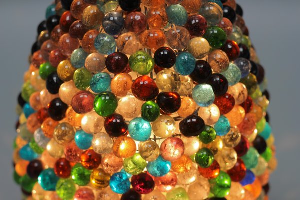 Multi Colored Beaded Murano Glass Table Lamp With Bronze Base For At Pamono Multi Colored Beaded Murano Glass Table, Beaded Table Lamp Bases