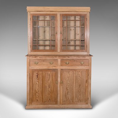 Pine Cupboard Or Larder Cabinet 1850, Tall Pine Cupboard With Shelves