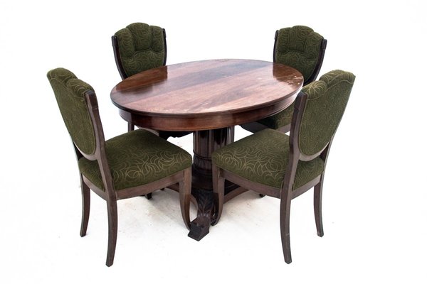 Antique Table With Chairs Set Of 5 For At Pamono Antique Table With Chairs Set Of 5 For, Round Antique Table And Chairs