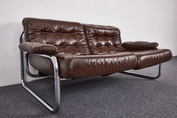 Bor Tufted Leather Sofa Set By Johan, Ikea Karlstad Leather Chair