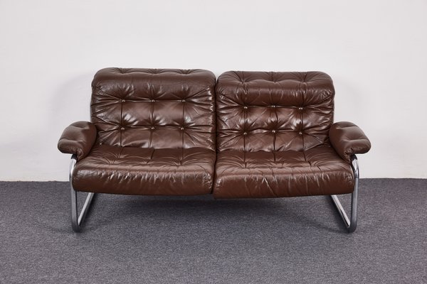 Bor Tufted Leather Sofa Set By Johan, Ikea Karlstad Leather Chair