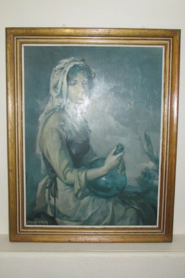 今話題のアイテムを Francisco Panel on Oil 1966, Woman, of Portrait Ribera, 絵画