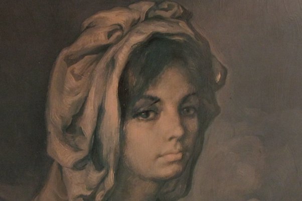 Francisco Ribera, Portrait of Woman, 1966, Oil on Panel