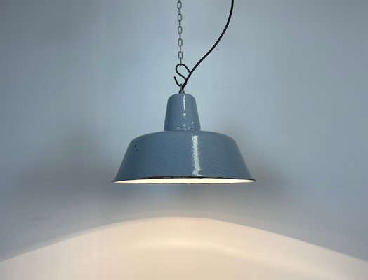 Industrial Grey Enamel Pendant Lamp 