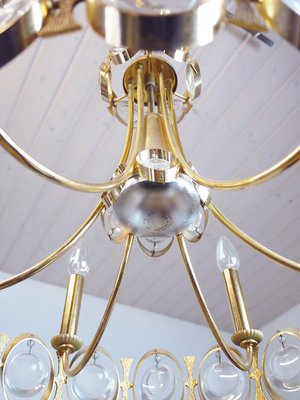 A Gilt Brass and Glass Flushmount Light fixture by Lobmeyer A Gilt Brass and Glass Flushmount Light fixture by Lobmeyer