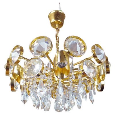 Vintage Gilt Brass And Crystal Glass, Vintage Brass Chandelier Earrings Uk