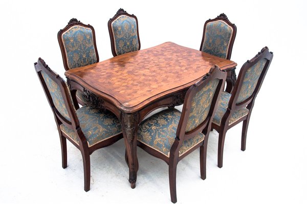 Antique French Table With Chairs 1900, Antique Dining Room Furniture 1900