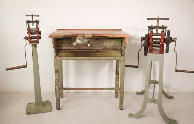 Jewellers Workbench with Two Presses Set of 3