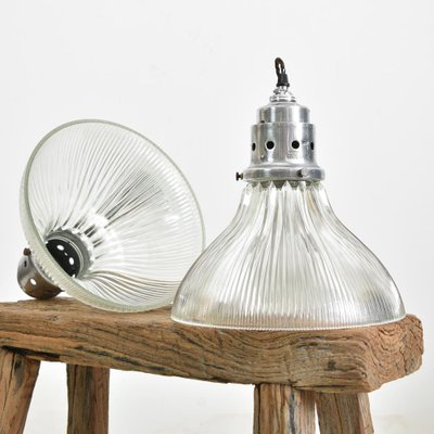 Antique Glass Holophane Pendant Light For At Pamono Antique Glass Holophane Pendant Light, Fluted Glass Lamp Shade Uk