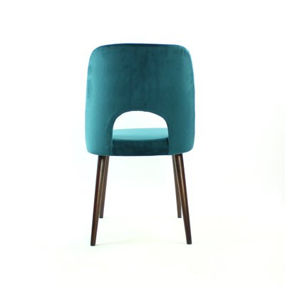 Dining Chairs In Velvet By Oswald, Aqua Velvet Tufted Dining Chair