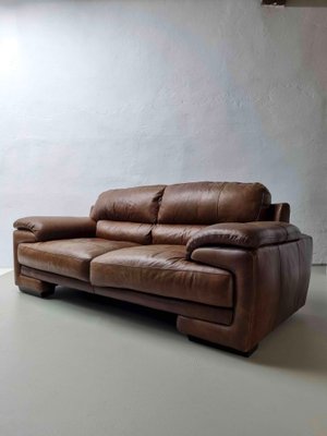 Large Brown Buffalo Leather Sofa For, How To Stitch Leather Sofa