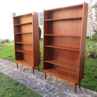Teak Bookcases by Johannes Sorth Denmark 1960s Set of 2 for