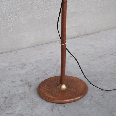 Mid Century French Brass And Teak Floor, Floor Lamp Anchor