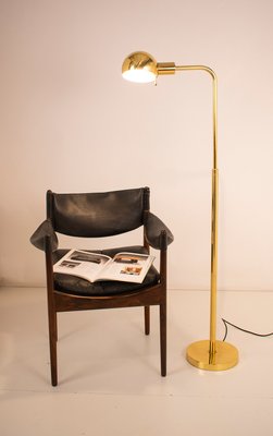 Adjustable Floor Reading Lamp in Brass by Metalarte for Hansen Spain 1960s
