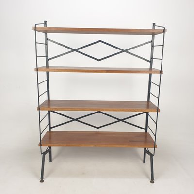 Metal standing shelves top
