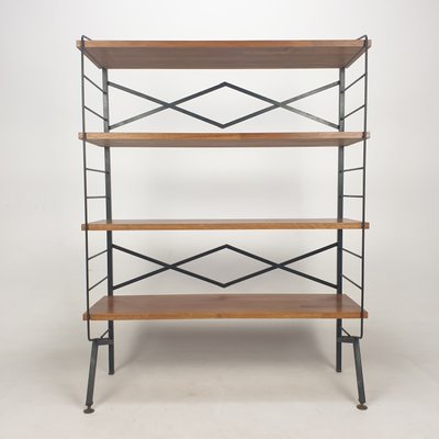 Mid Century Italian Free Standing Shelving Unit 1950s
