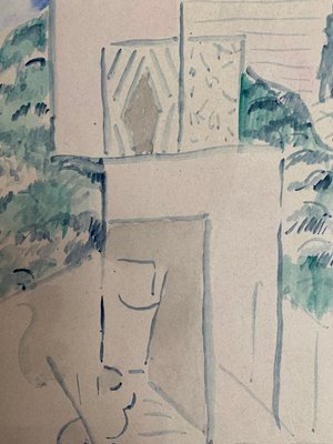 Léopold Survage, Paysage Cubiste, 1915, Aquarelle sur Papier