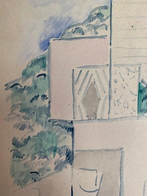 Léopold Survage, Paysage Cubiste, 1915, Watercolor on Paper Léopold Survage, Paysage Cubiste, 1915, Watercolor on Paper