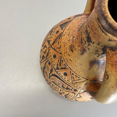 XXL Colorful Pottery Fat Lava Maya Tiki Vase from Jasba