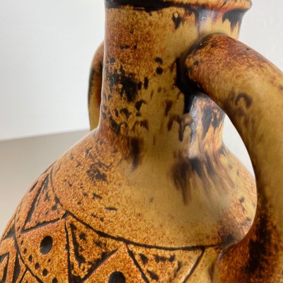 XXL Colorful Pottery Fat Lava Maya Tiki Vase from Jasba