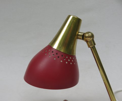 Small Red and Blue Brass Bedside Table Lights, 1950s, Set of 2 for sale at  Pamono
