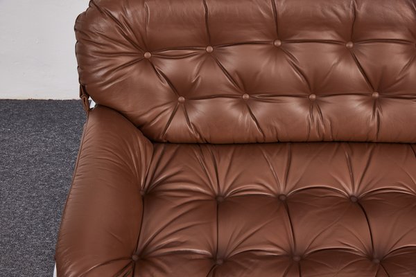 Tufted Leather Sofa By Johan Bertil, Is Tufted Leather Real