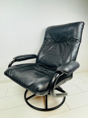 Danish Postmodern Leather Lounge Chair from Kebe 1980s for sale