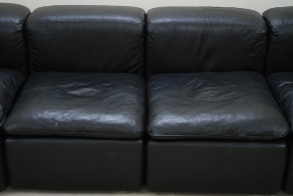 Modular Black Cube Design Wk 550 Leather Sofa By Ernst Martin Dettinger For Wk Mobel For Sale At Pamono