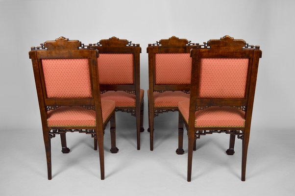 French Japanese Style Chairs by Gabriel Viardot 1880s Set of 4