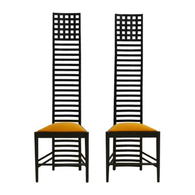 Mid Century Italian Ash Side Chairs by Charles Rennie Mackintosh