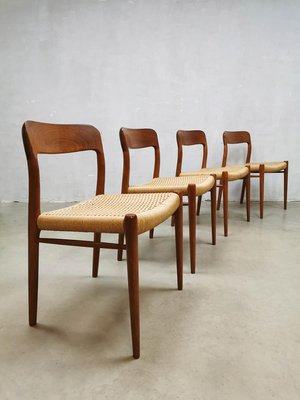 Vintage Danish No 75 Dining Chairs By, Niels Moller Dining Chairs 75 Inch