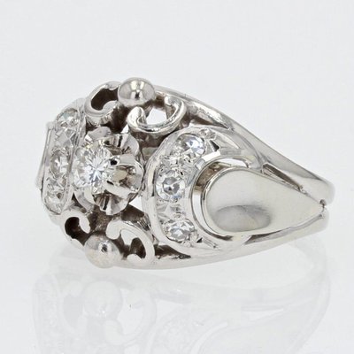 White gold dome ring on sale