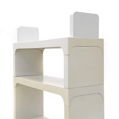 White Plastic Bookcase by Olaf Von Bohr for Kartell, 1970s for