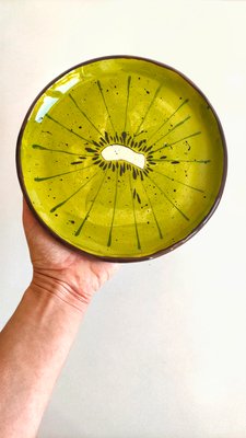 新作ホヤホヤ！タグ付完売✨MEDI FRUITSCARF PATTERNCAMI Fruit Collection Kiwi Plates by Federica Massimi, Set of 4 for