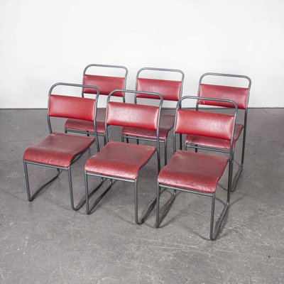 Upholstered Tubular Metal Stacking, Metal And Upholstered Dining Chairs