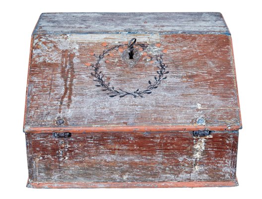 Mid 19th Century Swedish Painted Table Top Writing Desk for sale at Pamono