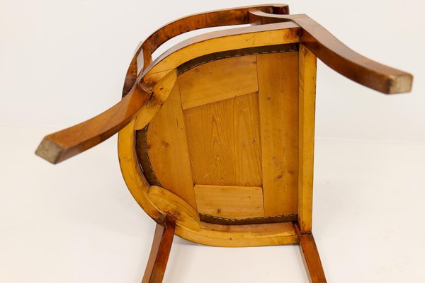 Swedish Brown Desk Chair in Birch Mahogany Sweden 1920s for sale at Pamono
