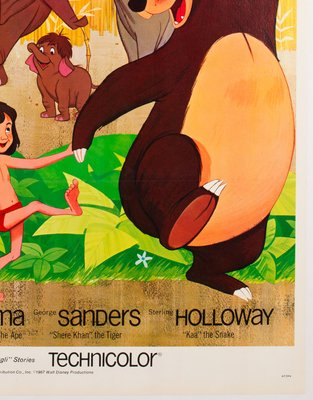 royalty Elasticiteit Scheermes Disney The Jungle Book 1 Sheet Film Poster, US, 1967 for sale at Pamono