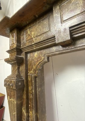 Console De Cheminée Style Antique En Bois Gris - Palazzo INT - Largeur 115cm