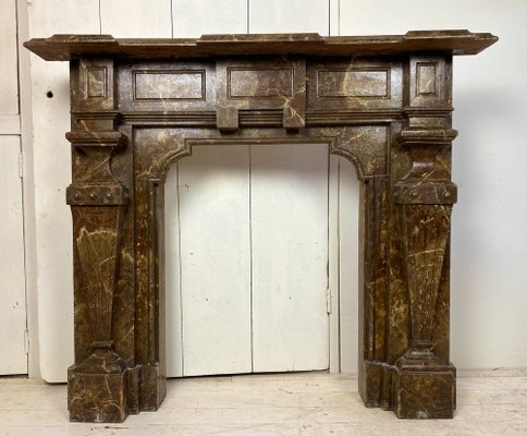 Antique Wooden Fireplace Mantle, 1900s for sale at Pamono